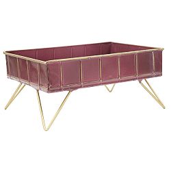 Vínově červený příruční servírovací podnos na nožkách Mauro Ferretti