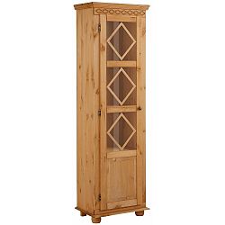 Vitrína z masivního borovicového dřeva s panty na pravé straně Støraa Seattle