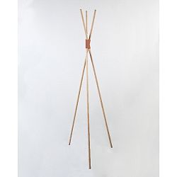 Volně stojící věšák z bukového dřeva s růžovým detailem Surdic Mikado Hanger, výška 170 cm