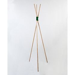 Volně stojící věšák z bukového dřeva se zeleným detailem Surdic Mikado Hanger, výška 170 cm