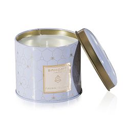 Vonná svíčka v plechové dóze s vůní rozkvetlé zahrady Bahoma London Portifino Blossom, 35 hodin hoření