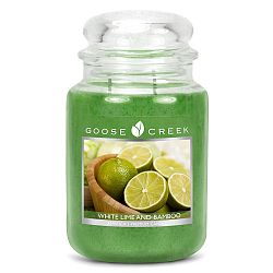 Vonná svíčka ve skleněné dóze Goose Creek Bílá limonáda s bambusem, 150 hodin hoření
