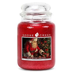 Vonná svíčka ve skleněné dóze Goose Creek Předvánoční Noc, 150 hodin hoření