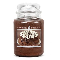 Vonná svíčka ve skleněné dóze Goose Creek Sváteční Rumový Dort, 150 hodin hoření