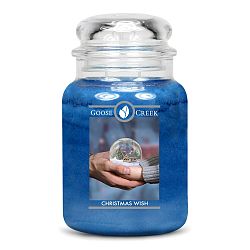 Vonná svíčka ve skleněné dóze Goose Creek Vánoční Přání, 150 hodin hoření