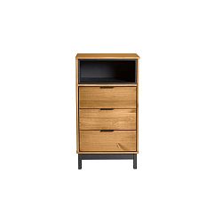 Vysoká komoda se 3 zásuvkami Marckeric Luana, 49 x 90 cm