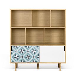 Vysoká komoda z dubového dřeva TemaHome Dann Makaresh