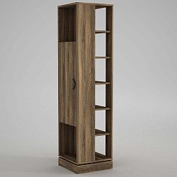 Vysoká skříňka s policemi Roll Walnut, výška 180 cm