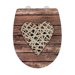 WC sedátko s vysokým leskem Wenko Curly Heart, 45 x 36,5 cm