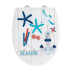 WC sedátko s vysokým leskem Wenko Seaside, 45 x 36,5 cm