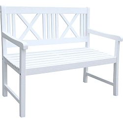 Zahradní dvoumístná lavice z eukalyptového dřeva ADDU Malmo