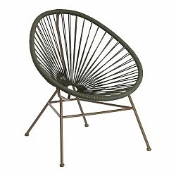 Zahradní křeslo se zeleným výpletem Kave Home Samantha