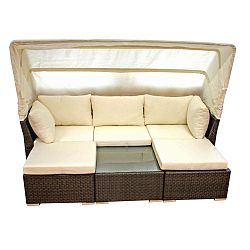 Zahradní lavice s přístřeškem a odkládacím stolkem ADDU Santiago