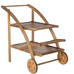 Zahradní servírovací stolek vhodný do exteriéru z akáciového dřeva Safavieh Riva