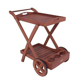 Zahradní servírovací vozík z eukalyptového dřeva ADDU Toledo