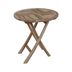 Zahradní skádací stůl z teakového dřeva ADDU Java, ⌀ 70 cm