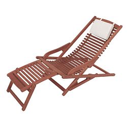 Zahradní skládací lehátko z eukalyptového dřeva ADDU Alaska