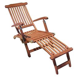 Zahradní skládací lehátko z eukalyptového dřeva ADDU Phoenix