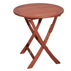 Zahradní skládací stůl z eukalyptového dřeva ADDU Stockholm, Ø 70 cm