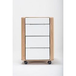 Zásuvkový díl s konstrukcí z masivního dubového dřeva Gazzda Ena