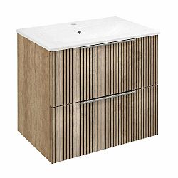 Závěsná skříňka bez umyvadla v dekoru dubu v přírodní barvě 58x54 cm Cirasa – Sapho