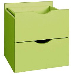 Zelená dvojitá zásuvka do regálu Støraa Kiera, 33 x 33 cm