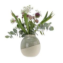 Zelená kameninová váza A Simple Mess Skraa Frosty Green, ⌀ 18 cm