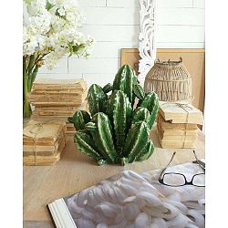 Zelená keramická dekorace Orchidea Milano Cactus, výška 28 cm