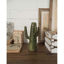 Zelená keramická soška Orchidea Milano Cactus Summer In Italy, výška 31 cm