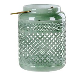 Zelená kovová lucerna House Nordic Nice, výška 16 cm