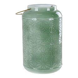 Zelená kovová lucerna House Nordic Nice, výška 30 cm