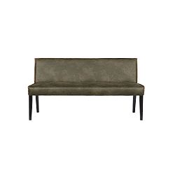 Zelená lavice s potahem z reckylované kůže De Eekhoorn Rodeo