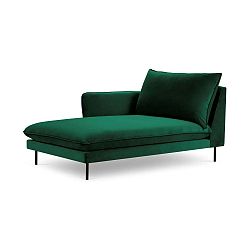 Zelená sametová lenoška Cosmopolitan Design Vienna, levý roh