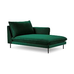 Zelená sametová lenoška Cosmopolitan Design Vienna, pravý roh