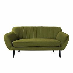 Zelená sametová pohovka Mazzini Sofas Toscane, 158 cm