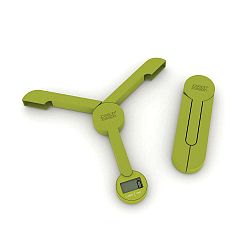Zelená skládací digitální kuchyňská váha Joseph Joseph TriScale