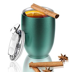 Zelený nerezový termohrnek Asobu Imperial Beverage, 300 ml