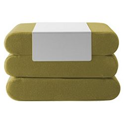 Zelený rozkládací puf Softline Bingo Eco Cotton Lime