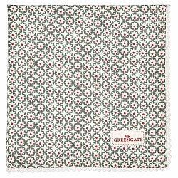 Zelený vzorovaný bavlněný ubrousek s krajkou Green Gate Lara, 40 x 40 cm