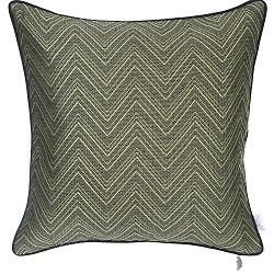 Zelený žakárový povlak na polštář Apolena Alecto, 43 x 43 cm