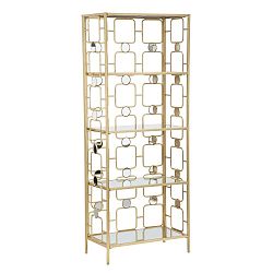 Železná knihovna ve zlaté barvě Mauro Ferretti Coppia