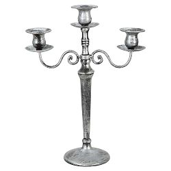 Železný svícen na 3 svíčky Mauro Ferretti Industry, výška 37 cm