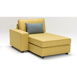 Žlutá lenoška s opěrkou na levé straně Balcab Home Felicity