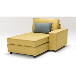 Žlutá lenoška s opěrkou na pravé straně Balcab Home Felicity