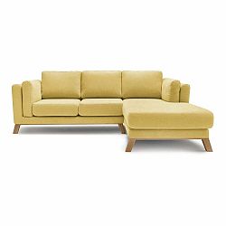 Žlutá rohová pohovka Bobochic Paris Seattle, pravý roh