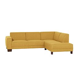 Žlutá rohová pohovka Max Winzer Blackpool, pravý roh