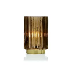 Žlutá skleněná olejová LED lampa Versa Relax, ⌀ 15 cm