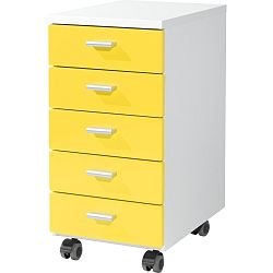 Žlutá skříňka na kolečkách Germania Rolling, 28 x 57 cm