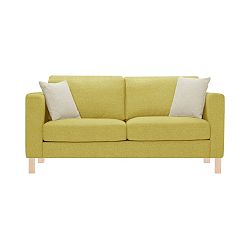 Žlutá trojmístná pohovka se 2 krémovými polštáři Stella Cadente Canoa