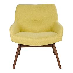 Žluté křeslo z ořechového dřeva House Nordic London